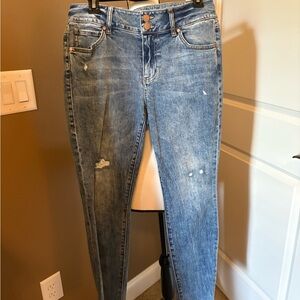 CAbi Cinch Skinny Jeans - Distressed Light Blue Skinny Jeans